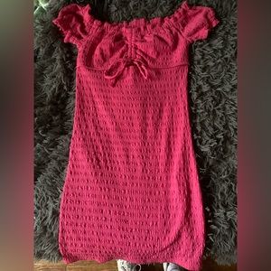 xs skin tight off shoulder dress